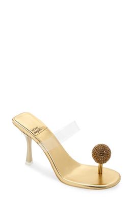 Jeffrey Campbell Polished Rhinestone Sandal in Gold Clear