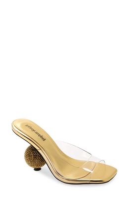 Jeffrey Campbell So Fly Rhinestone Sandal in Gold Clear
