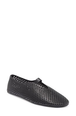Jeffrey Campbell Stunz Perforated Mary Jane Flat in Black