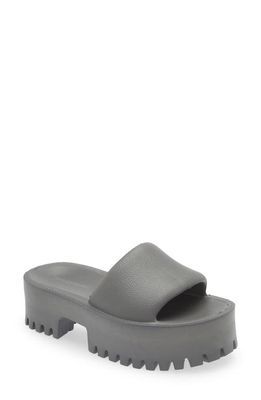 Jeffrey Campbell Summertime Platform Slide Sandal in Grey