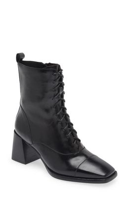 Jeffrey Campbell Westyn Cap Toe Lace-Up Bootie in Black