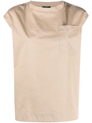 Jejia chest-pocket cotton T-shirt - Brown