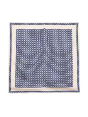 Jejia geometric-print square scarf - Blue