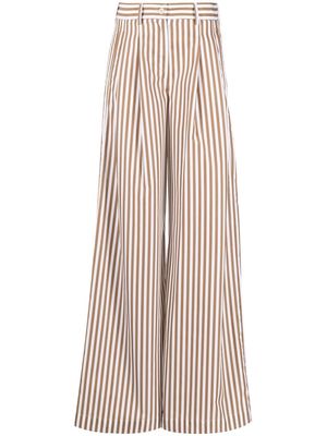 Jejia Katherine striped straight-leg trousers - Neutrals