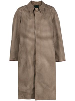 Jejia layered check-pattern trench coat - Brown