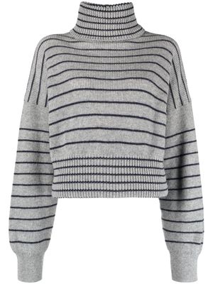 Jejia ribbed-knit striped jumper - Grey