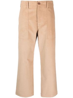 Jejia straight-leg cotton trousers - Neutrals