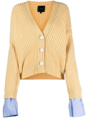 Jejia Tilda V-neck knit cardigan - Yellow
