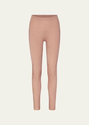 Jelly Sheer Crystal-Embellished Leggings