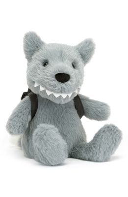 Jellycat Backpack Wolf Stuffed Animal in Grey