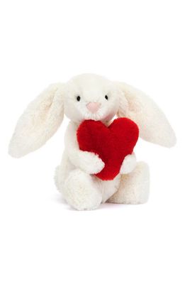 Jellycat Bashful Love Heart Bunny Stuffed Animal in Red Multi