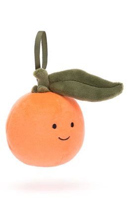 Jellycat Festive Folly Clementine Plush Ornament in Orange