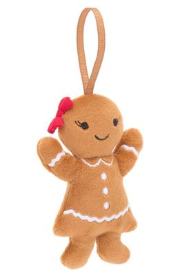 Jellycat Festive Folly Gingerbread Ruby Plush Toy in Brown