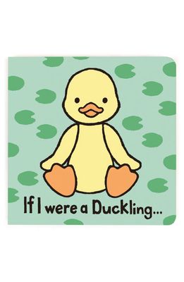 Jellycat 'If I Were a Duckling' Board Book in Green/yellow