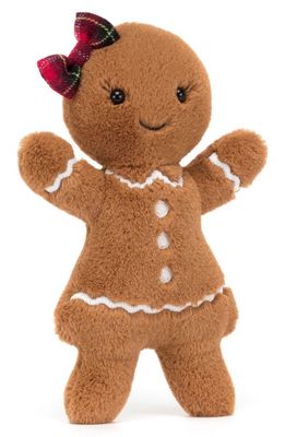 Jellycat Jolly Gingerbread Ruby Plush Toy in Brown