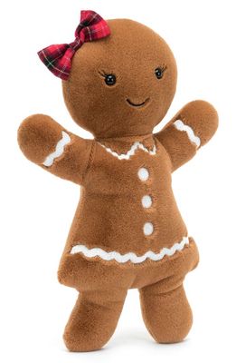 Jellycat Large Jolly Gingerbread Ruby Plush Toy in Brown