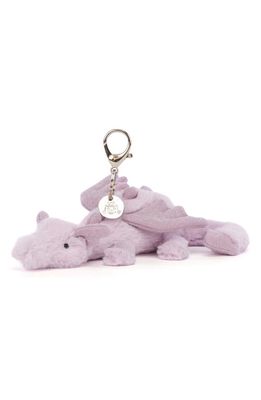 Jellycat Lavender Dragon Bag Charm in Purple