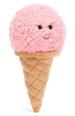 Jellycat Strawberry Ice Cream Plush Toy in Pink