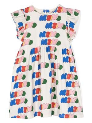 JELLYMALLOW abstract-print cotton dress - Neutrals