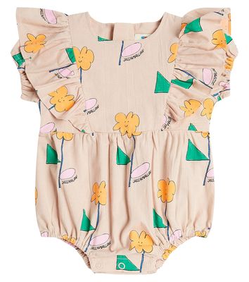 Jellymallow Baby Orange Flower cotton bodysuit