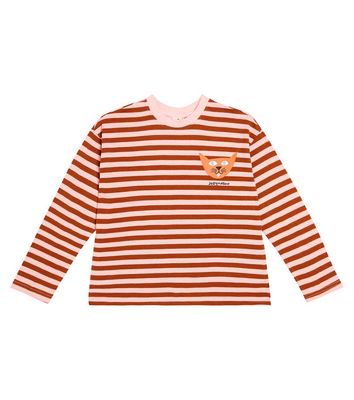 Jellymallow Cat striped cotton jersey T-shirt