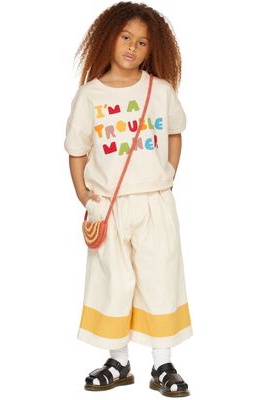 Jellymallow Kids Off-White Trouble Maker Trousers