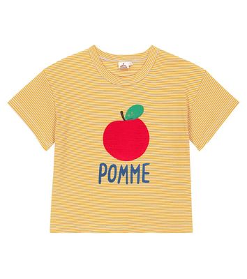 Jellymallow Pomme striped cotton-blend T-shirt