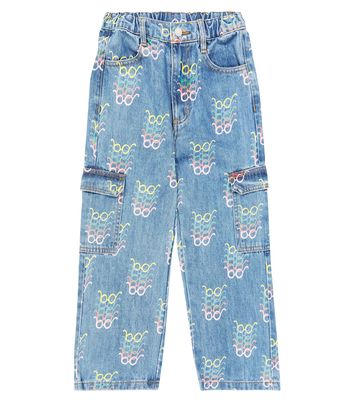 Jellymallow Printed cargo jeans
