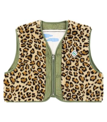 Jellymallow Reversible quilted leopard-print vest