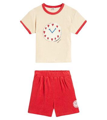 Jellymallow Watch terry T-shirt and shorts set