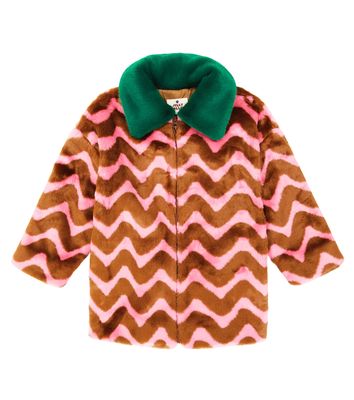 Jellymallow Zig-zag faux shearling coat