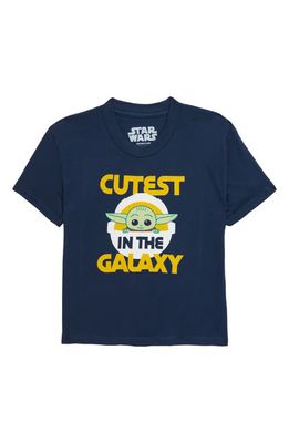 Jem Star Wars - The Mandalorian Cutest in the Galaxy Graphic Tee in Light Navy