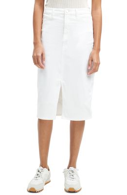 JEN7 by 7 For All Mankind Denim Pencil Skirt in Clean White