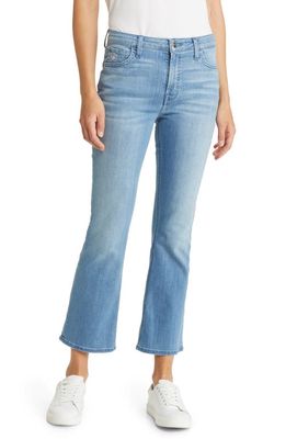 JEN7 by 7 For All Mankind Embroidered Crop Kick Flare Jeans in Meadow