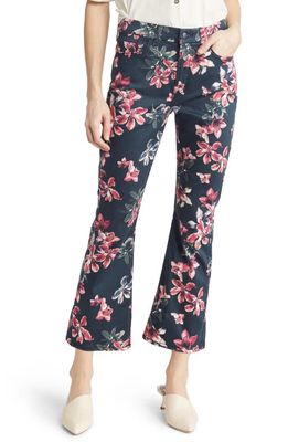 JEN7 by 7 For All Mankind Floral Kick Crop Jeans in Winter Iris