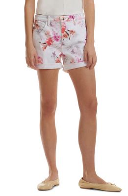 JEN7 by 7 For All Mankind Floral Print Denim Shorts in In Bloom