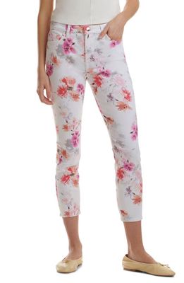 JEN7 by 7 For All Mankind Floral Print Mid Rise Ankle Skinny Jeans in In Bloom