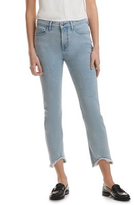 JEN7 by 7 For All Mankind Frayed Wavy Hem Ankle Straight Leg Jeans in Primrose