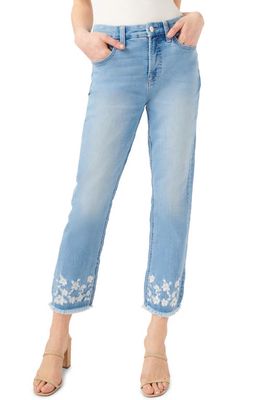 JEN7 by 7 For All Mankind JEN7 Embroidered Ankle Straight Leg Jeans in Capistrano