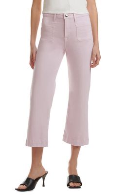 JEN7 by 7 For All Mankind Patch Pocket Mid Rise Crop Wide Leg Jeans in Light Lilac