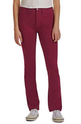 JEN7 by 7 For All Mankind Sateen Slim Straight Leg Jeans in Deep Pomegranate