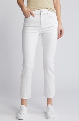 JEN7 by 7 For All Mankind Split Hem Ankle Straight Leg Jeans in White