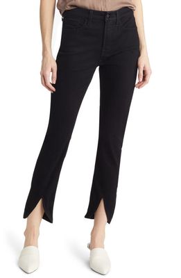 JEN7 by 7 For All Mankind Tulip Hem Ankle Straight Leg Jeans in Black