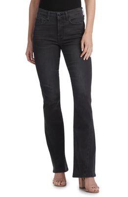 JEN7 by 7 For All Mankind Twist Seam High Waist Slim Bootcut Jeans in Washed Black