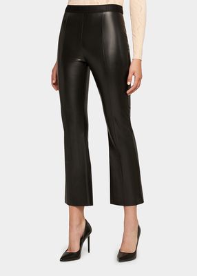 Jenna Cropped Vegan Leather Trousers