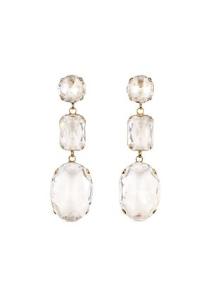 Jennifer Behr Adrian crystal embellished earrings - White