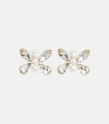 Jennifer Behr Alessia crystal and faux pearl earrings