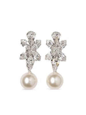 Jennifer Behr Amapola pearl-pendant earrings - White