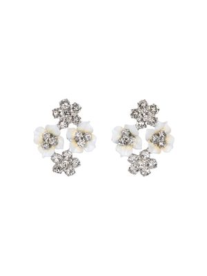 Jennifer Behr Carina crystal-embellished earrings - Silver