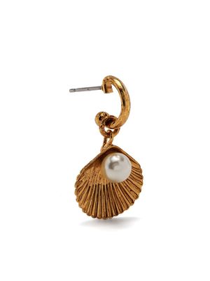 Jennifer Behr Caspia pearl-shell hoop earrings - Gold